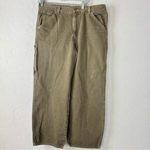 Levis Premium Jeans Denim Pants Dad Utility‎ Cargo Carpenter Khaki Brown Cotton